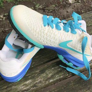 Nike AIR MAX White/Blue Athletic Sneakers Shoes